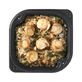 Korean Bibimbap with Scallop, Shiitake Radish leaves